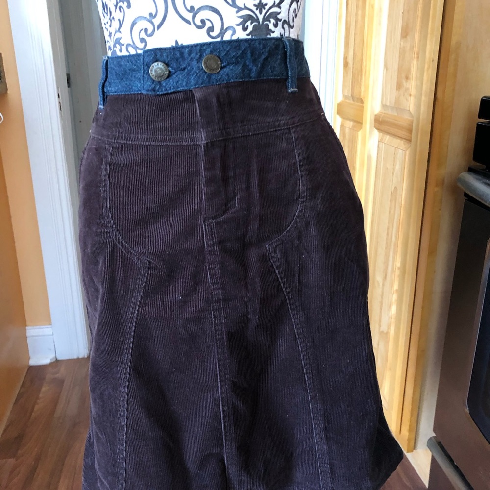 Triple Five Soul brown corduroy skirt